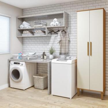 Imagem de Lavanderia Modulada Recife 2 Portas 5 Prateleiras - Kaiki Móveis