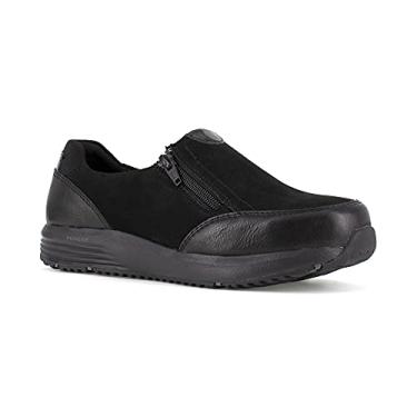Imagem de Rockport Sapato Oxford feminino TruStride com bico de segurança, Preto, 9 Wide