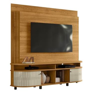 Imagem de Estante Home Theater Daytona Cumaru Opala Para Tv Até 65 - Madetec Cumaru Opala