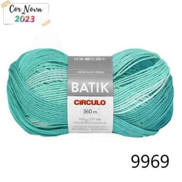 Imagem de Novelo Lã Batik de 360 metros Circulo Fio 100% Acrílico p/ Crochê, Tri