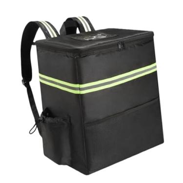 Imagem de Fenteer Mochila de entrega, bolsa térmica, grande capacidade, recipiente, bolsa térmica para catering, mochila isolada para entregadores, família