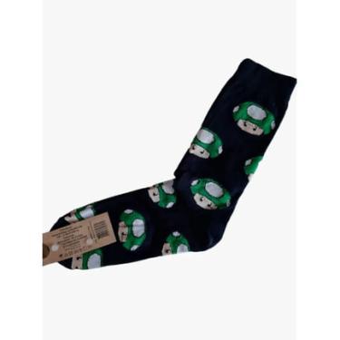 Imagem de Meias Premium Cano Alto dryfit/academia/crossfit/ciclismo Cogumelo verde - Mario