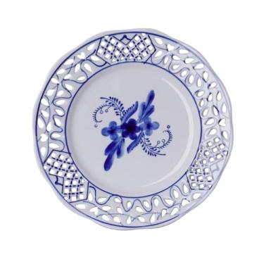 Imagem de Aimusego Pratos de salada vintage, pratos decorativos de sobremesa de cerâmica para salada, aperitivo, acompanhamentos, seguro para micro-ondas e lava-louças, presente para inauguração de casa e ação