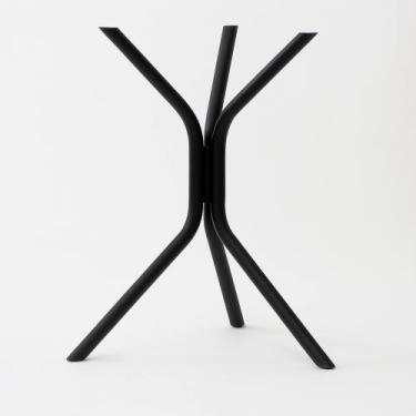 Imagem de Pé Base De Mesa Metal Tampo Quadrado Redondo Quatro Apoios Vidro Grani