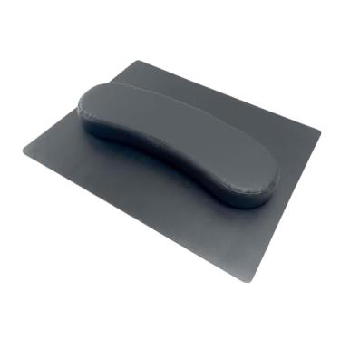 Imagem de Zialofi Apoio de braço para unhas com tapete de mesa, almofada para apoio de braço de manicure, ferramentas fáceis de limpar, profissional para cotovelos e, Preto