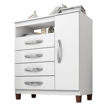 Imagem de Cômoda Sapateira Catar Branco - Incorplac - INCORPLAC MÓVEIS