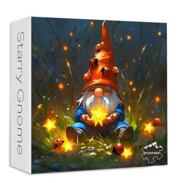 Imagem de Gnome Puzzles for Adults 1000 Piece, PICKFORU Unique Insect Jigsaw Puzzle Firefly Ladybug, Challenging Nature Summer Starry Night Theme as Wall Decor