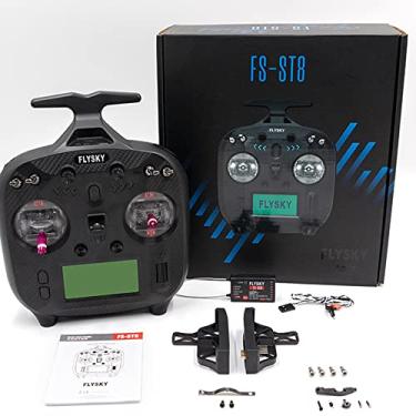 Imagem de MLRPGO Flysky Fs-St8 2.4Ghz 10Ch Ant Rgb Assistant 3.0 Transmissor De Rádio Com Receptor Sr8 Para Rc Drone Avião Carro Barco (Versão Atualizada)