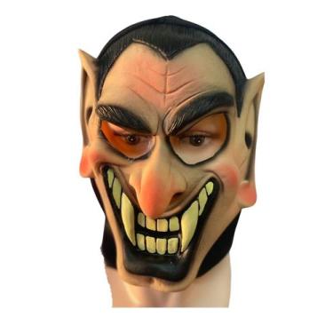Imagem de Máscara Drácula Vampiro Mau Látex C/Capuz Halloween Festa - Blook