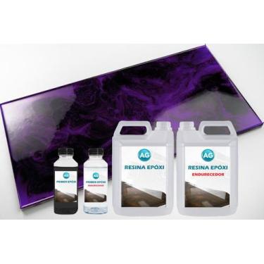 Imagem de Kit Porcelanato Líquido Metálico Verde Bahia / Preto Jato AG por M² - 