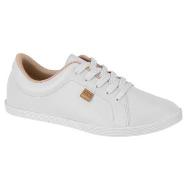 Imagem de Tênis Sapatenis Feminino Branco Casual Beira Rio Branco Liso Napa Conf