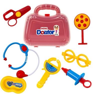 Imagem de Kit Médico Infantil Educativo com Maleta 7 Peças Brinquedo Interativo para Crianças Estimula Imaginação e Cuidados (Mini Doutor)