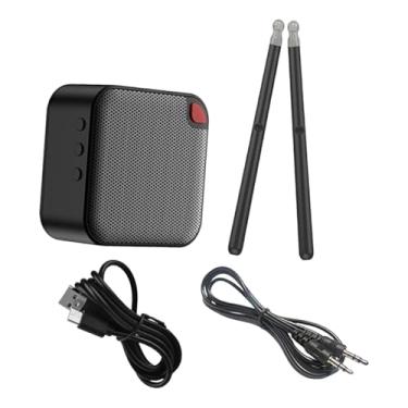 Imagem de simhoa Bateria elétrica, baquetas eletrônicas, bateria de ar compacta, conjunto com alto-falante, baquetas de ar para tocar, barra de prática
