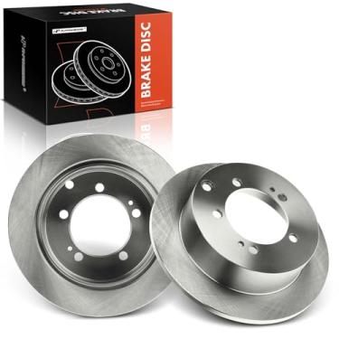 Imagem de A-Premium Rotores de freio a disco sólido traseiro de 262 mm compatíveis com modelos selecionados Dodge, Chrysler, Mitsubishi e Eagle - Sebring 1995-2005, Avenger, Stratus, Outlander, Lancer, Galant