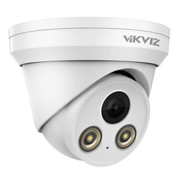 Imagem de Câmera de segurança VIKVIZ 4MP PoE IP colorida com microfone de 98 pés