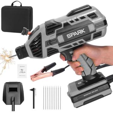 Imagem de Máquina de solda elétrica, soldador portátil de 110 V com inversor IGBT 6 ajuste de corrente variável, pistola de soldadura ARC portátil com 10 peças, serve para hastes de fio de 1/40.6 cm-1/20.3 cm