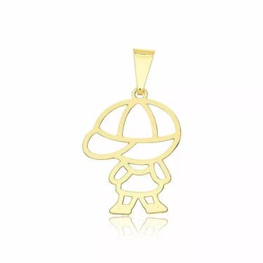Imagem de Pingente Filho Menino Folheado A Ouro 18k Lindo!