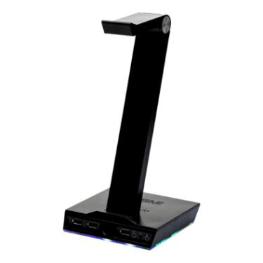 Imagem de Suporte De Headset Gamer Kbm! Gaming RGB 3x Usb C/ Placa De Som - Kgshg200pt