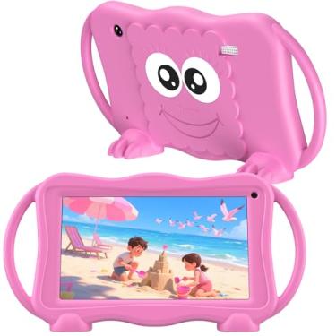 Imagem de Tablet infantil de 7 polegadas para crianças de 3 a 12 anos, tablet infantil de 32 GB com câmera dupla, controle parental, capa sólida, WiFi, GMS, YouTube, Netflix, software de aprendizagem Android