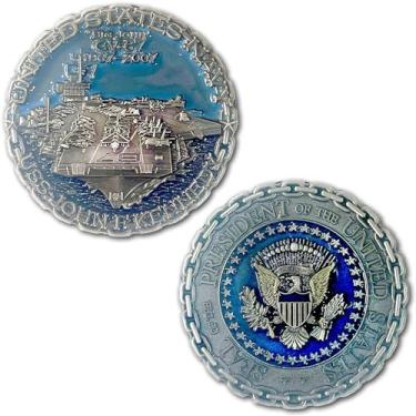 Imagem de Stay Frosty Enterprises Moeda De Desafio Colecionável Do Porta-Aviões John F. Kennedy Cvn-67 Da Marinha Dos Eua