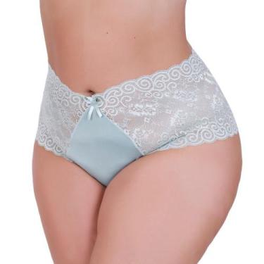 Imagem de Calcinha Plus Size de Renda Tanga Grande Talita - NAKA MODAS, Verde, 4