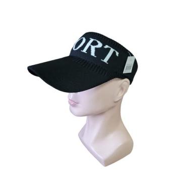 Imagem de Boné Viseira Preta Esportiva Praia Piscina com Aba Grande - Lynx produ