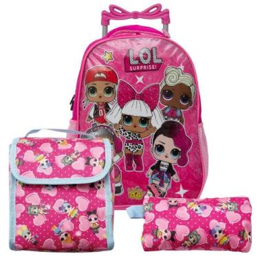 Imagem de Mochila Infantil Boneca Lol Surprise Rodinha Lancheira Aulas - Toys 2U