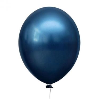 Imagem de Balão 9 Alumínio Azul Meia Noite 25 Un - Happy Day