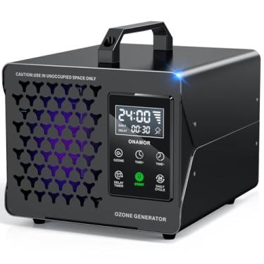 Imagem de ONAMOR Gerador digital de ozônio eliminador de odores 10.0000 mg, O3 ajustável e tempo de programação, remoção de odores de máquina de ozônio para casa/carro/fumaça/quarto de animais de estimação