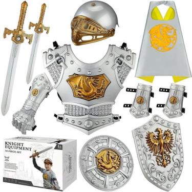 Imagem de Conjunto de RPG medieval ZMSnow Knight Armor para meninos