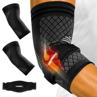 Imagem de Conjunto de cotoveleiras CAMBIVO para mulheres e homens, cotovelo de t