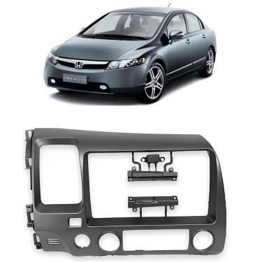 Imagem de Moldura Painel Central Multimidia 9 Polegadas New Civic 2008 à 2011 Grafite Expex Epx9ho013