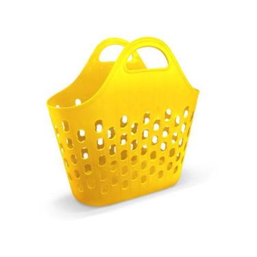 Imagem de Sacola de Feira Multiuso 43x43x21CM Amarela 25622 Arqplast