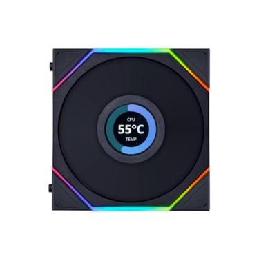 Imagem de Fan 120mm Lian Li Unifan TL LCD com tela modelo reversa Preta