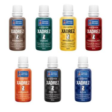 Imagem de Corante Liquido Tinta Bisnaga 50 Ml Xadrez Diversas Cores, Marrom