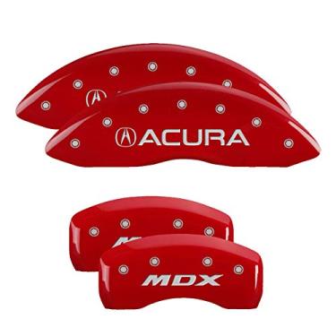 Imagem de MGP Caliper Covers 39021SMDXRD Acabamento em pó vermelho - Capas de freio para Acura MDX 2017-2019 (conjunto com 4)