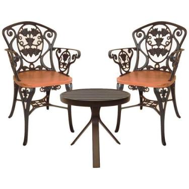 Imagem de Kit 2 Cadeiras Viena Malbec Para Recepção Jardim Varanda Sacada Hotel 