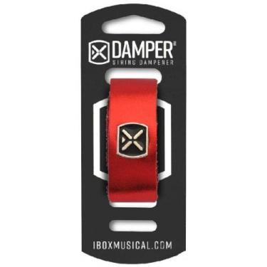 Imagem de Damper Ibox Em Couro E Tag Em Metal Vermelho Metalico Dmmd04