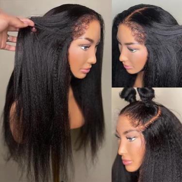 Imagem de Mangueira de peruca 4c Edge Kinky Straight 13x6 HD Lace 180% 45cm - ho
