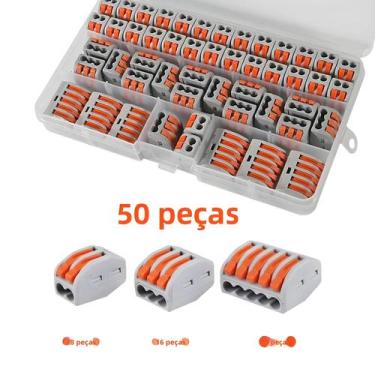 Imagem de Kit Compacto De Conectores De Fio De Alavanca 50PCS 28-12 AWG Conector