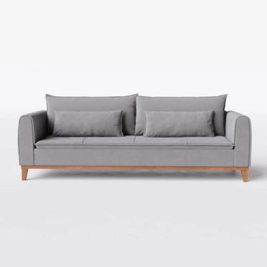 Imagem de Sofá Lisboa 2,30m em Veludo Cinza Grafite - Home Mobily