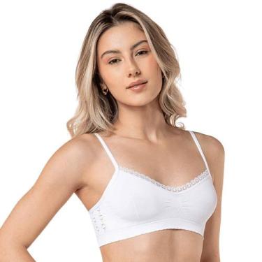 Imagem de Sutiã Top Angel Loba Lupo 41260-003 - Sem Costura, Branco, G