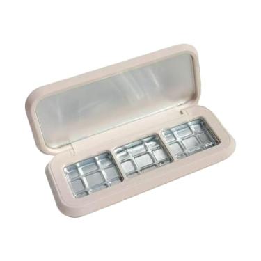 Imagem de harayaa Paleta de maquiagem para cosméticos DIY, viagem, estojo portátil, recipiente de maquiagem, sombra, batom, bandeja de creme cosmético