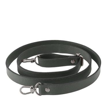 Imagem de Alça Transversal de Couro Bovino Legítimo Ajustável C/Mosquete Onix P/Bolsa Mariart 2 cm (Verde Army)