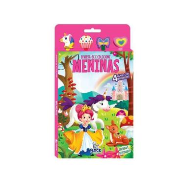 Imagem de Divirta-se e colecione: Meninas - Livro com 4 lápis de cor + 4 borrach