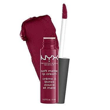 Imagem de NYX PROFESSIONAL MAQUIAGEM Creme Labado Fosco Macio, Batom Líquido Leve - Copenhague (Matte Rich Plum)
