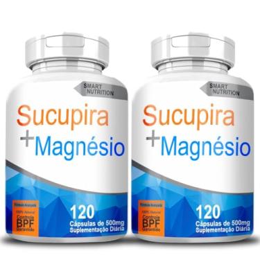 Imagem de Smart Nutrition Sucupira com Magnésio, 240 Cápsulas, 500mg, Suplemento Natural, Fórmula Avançada, 2 Frascos