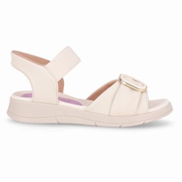 Imagem de Papete SlipFit Anabela Médio Off White - Piccadilly, 38