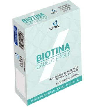 Imagem de Biotina - 45mcg - nutres - 30 cáp gel