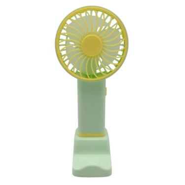 Imagem de Mini Ventilador Recarregável Usb Portátil Suporte - Verde